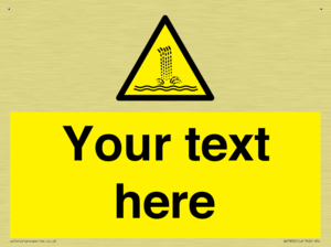 Custom warning artificial waterfall